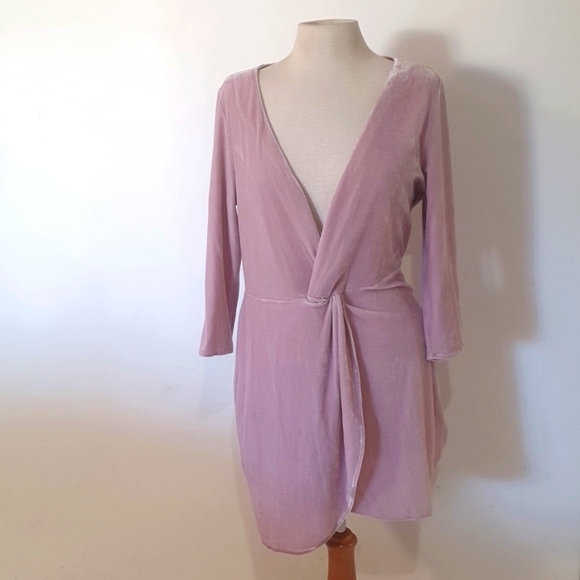Dresses & Skirts - Alice in the Eve Size L (Approx 14) Soft Pink Velvet Feel Dress